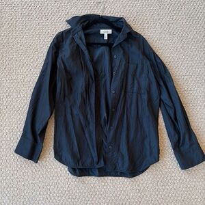 COS dark navy Button-Down Shirt